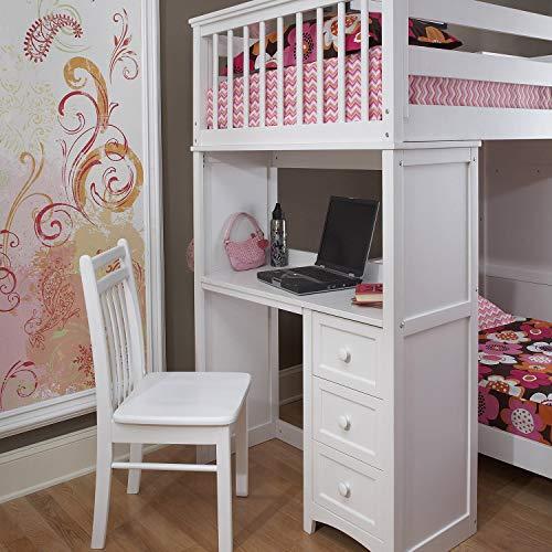 Hillsdale Hillsdale NE Kids School House Stair Loft with Desk End and Twin Lower Bed