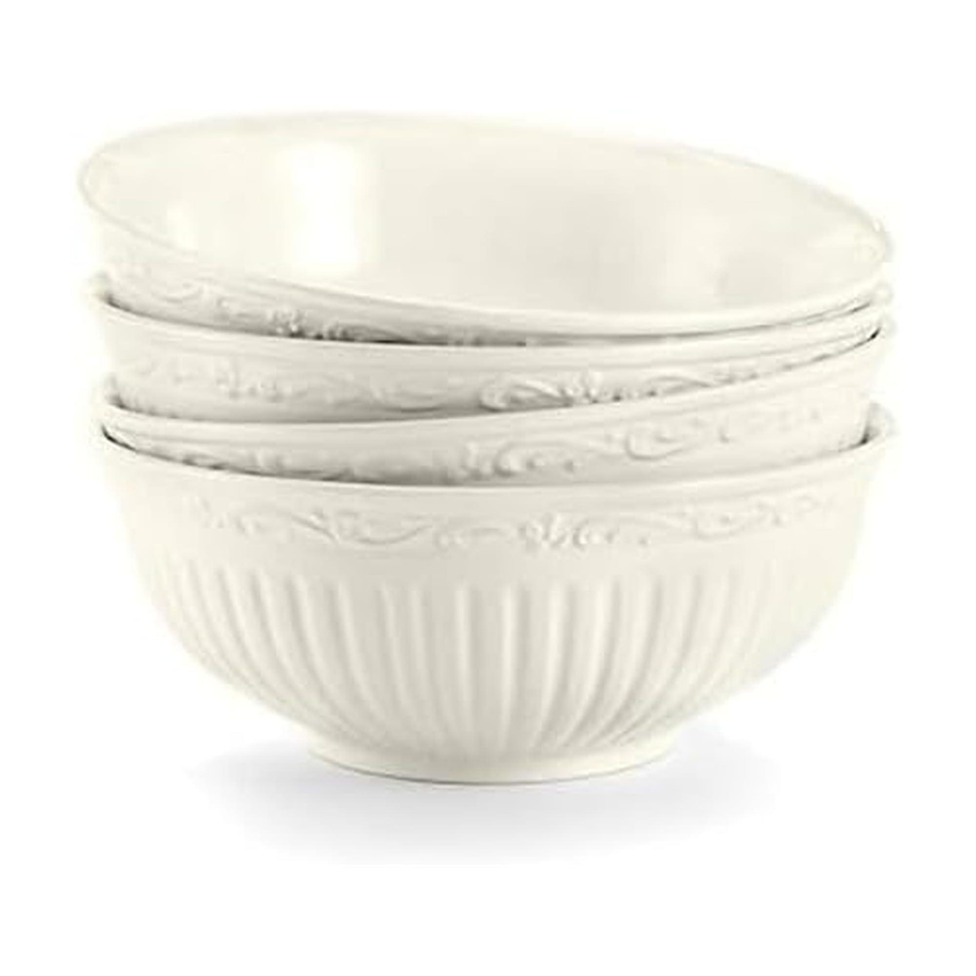 Mikasa Mikasa DD900-410 Italian Countryside Fruit Bowl, 5-1/4-Inch, Set of 4, White