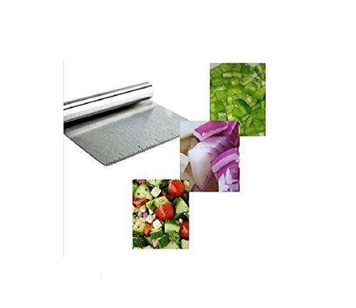 MERRY BIRD Stainless Steel Food Scraper and Chopper Large Griddle Spatula Kitchen Tool Gadget by MERRY BIRD