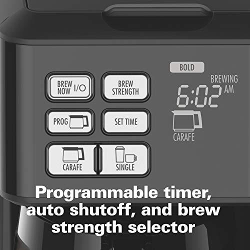 Hamilton Beach Hamilton Beach FlexBrew Trio 2-Way Coffee Maker, Compatible with K-Cup Pods or Grounds, Combo, Single Serve & Full 12c Pot, Permanent Gold-Tone Filter, Black & Silver