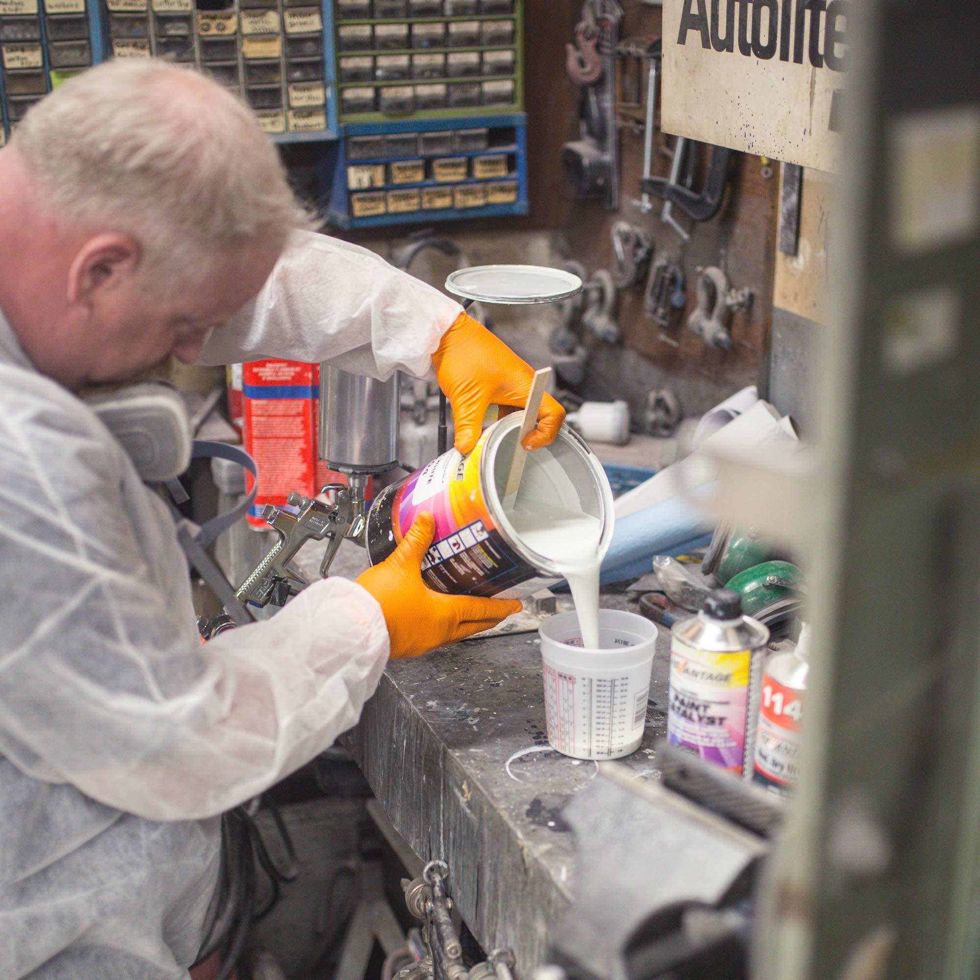 GLOVEWORKS GLOVEWORKS HD Orange Nitrile Industrial Disposable Gloves, 8 Mil, Latex-Free, Raised Diamond Texture, XX-Large, 2 Boxes of 100