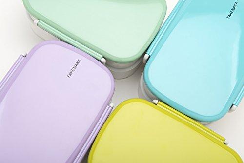TAKENAKA Takenaka 12-1202-33 Double Bento Box, Light Blue