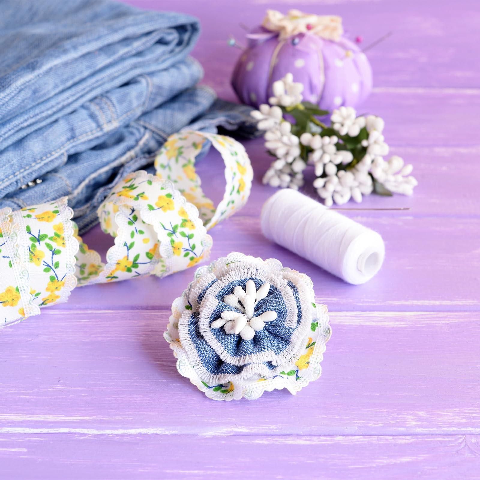 PATIKIL PATIKIL Double Heads Flower Stamen, Artificial Flower Stamen Pistil Hand-Made Pearl Floral Stamen for DIY Christmas Card Wedding Decoration Red