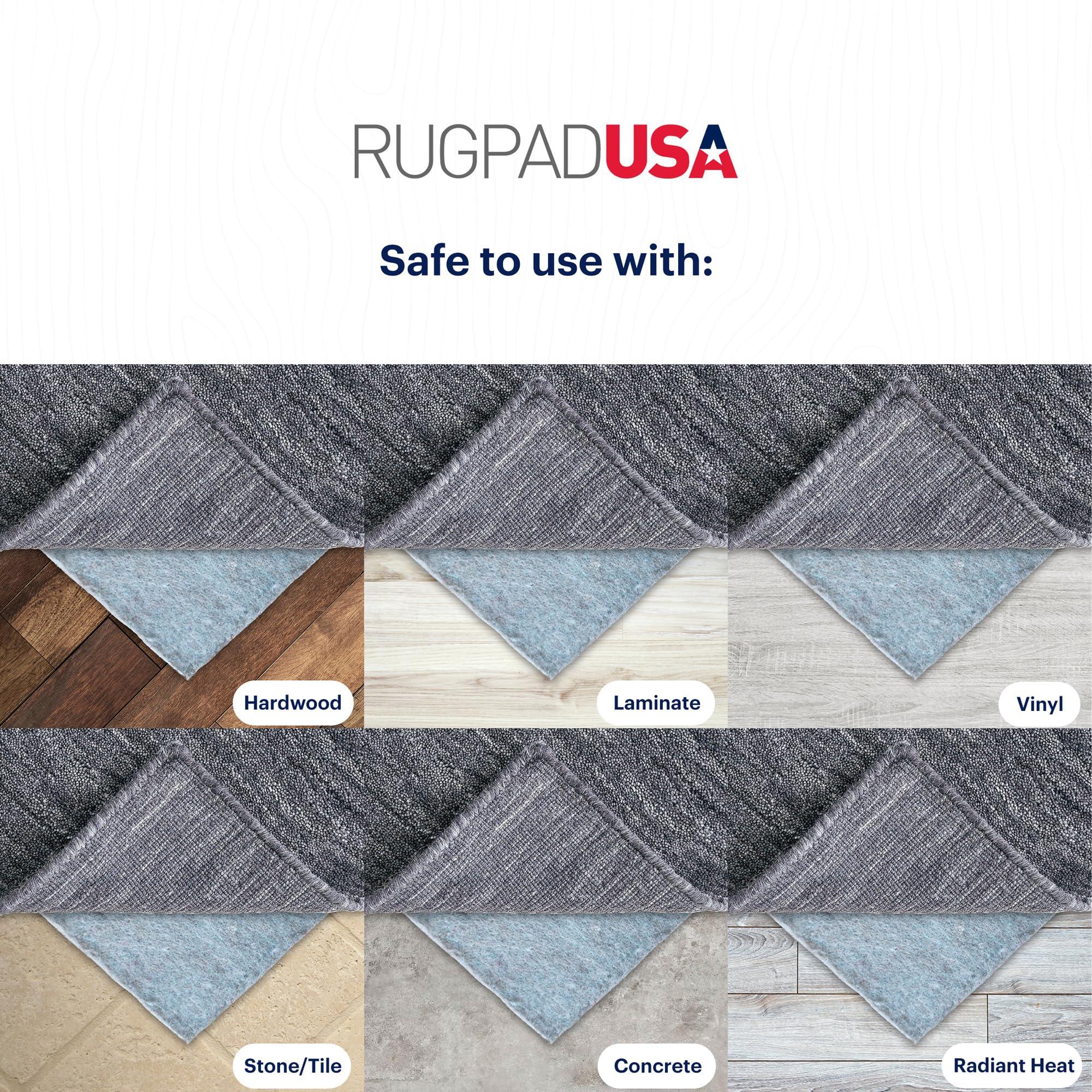 RUGPADUSA RUGPADUSA 100% Felt 8'10" x 11'10" Rug Pad for Hardwood Floors, 1/3 Inch Thick Cushioning - Prolong The Life of Your Rugs and Flooring, Safe for All Floors and Finishes