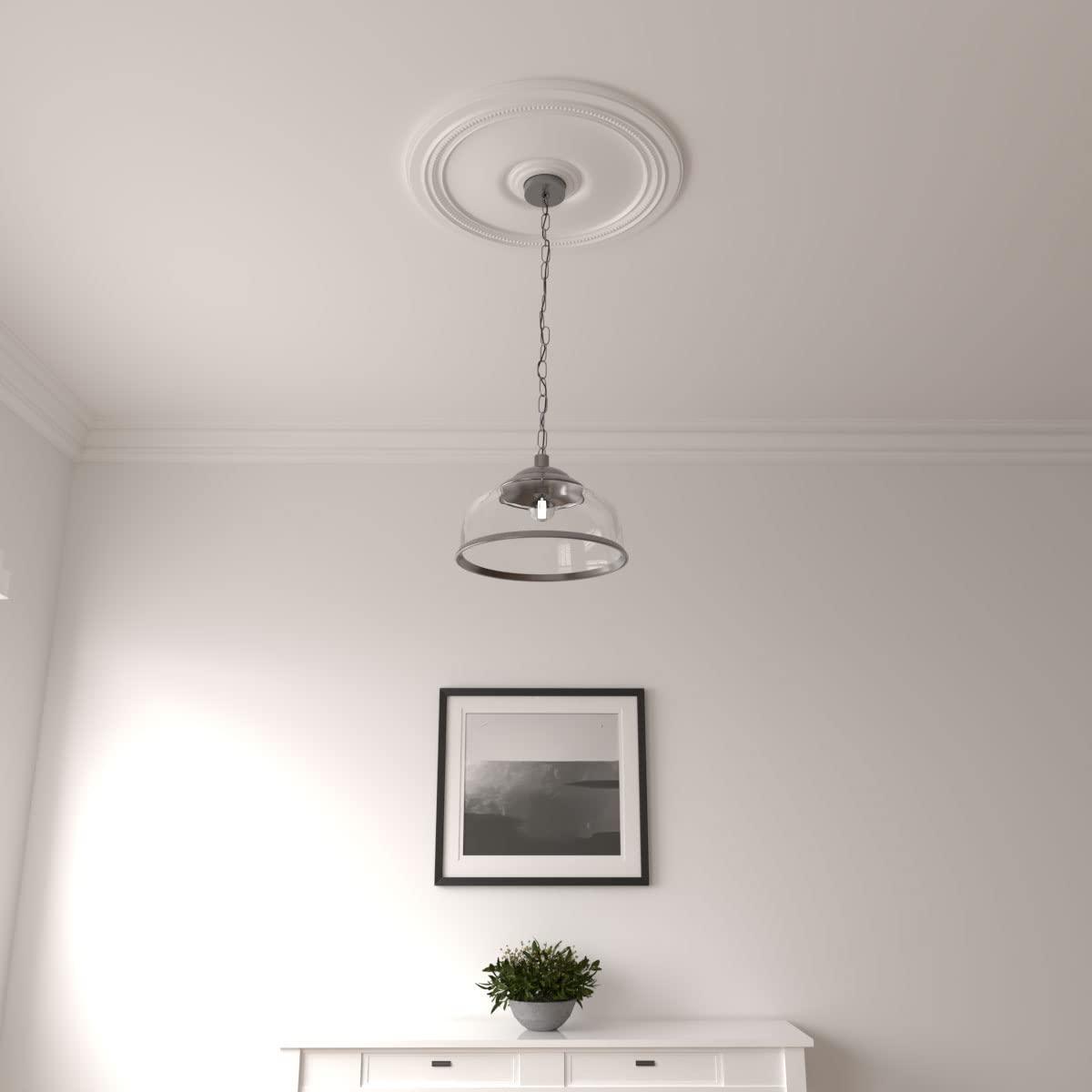 Ekena Millwork Ekena Millwork CM24DI Diane Ceiling Medallion, 24\"OD x 3 5/8\"ID x 1 1/4\"P (Fits Canopies up to 6 1/4\"), Factory Primed
