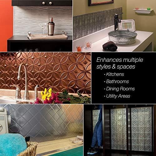 FASDE FASDE Ripple Decorative Vinyl Backsplash 15 sq ft Kit in Bermuda Bronze