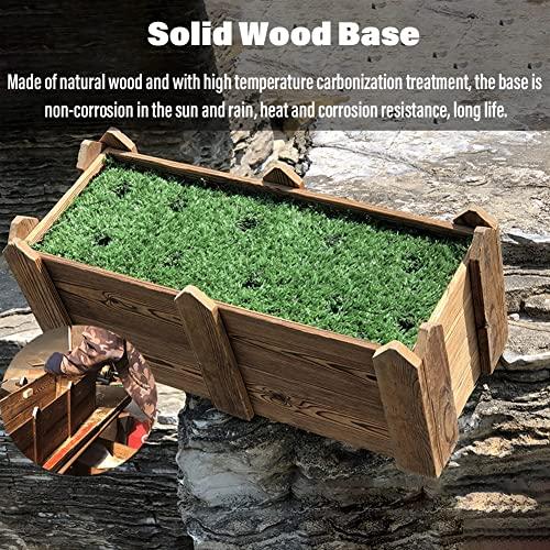 WAHHWF Outdoors Artificial Fake Bamboo Tree Faux Potted Plant with Wood Base, 3ft 4ft 5ft 6ft 6.5ft 7ft Tall Indoor Room Separator Divider DIY Decor Screen for Aquarium Restaurant Home Office ( Color : 1.8m