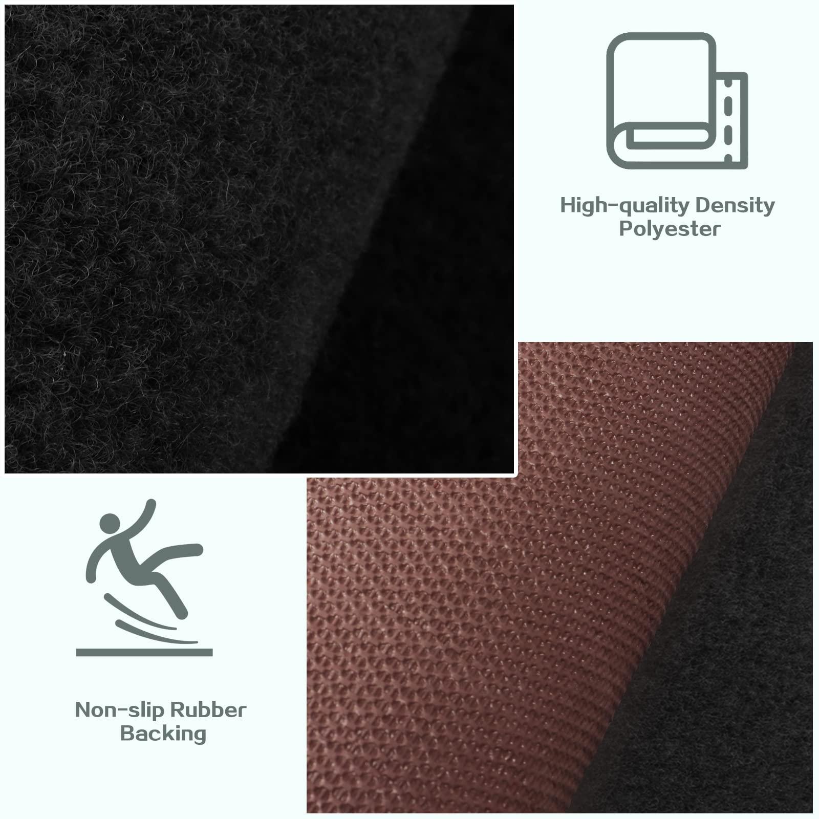 ZGR HOME&GARDEN Custom Size Runner Rug 4 ft x 12 ft, ZGR 2-82ft Carpet Runners Hallway Entryway Kitchen Garage Laundry Room Area Rugs with Non-Slip Rubber Backing, Black