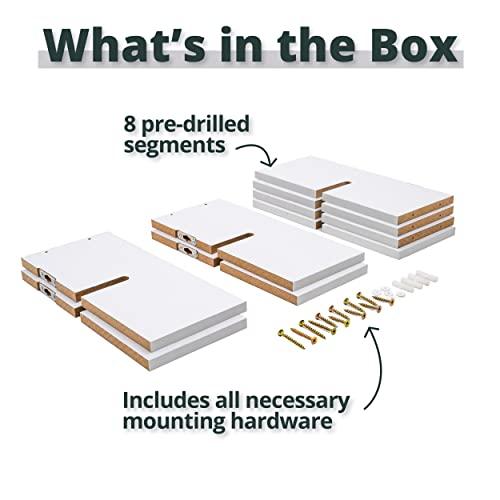 Greenco Greenco Criss Cross Intersecting Floating Shelf, Easy-To-Assemble Floating Wall Mount Shelves for Bedrooms and Living Rooms, Espresso Finish