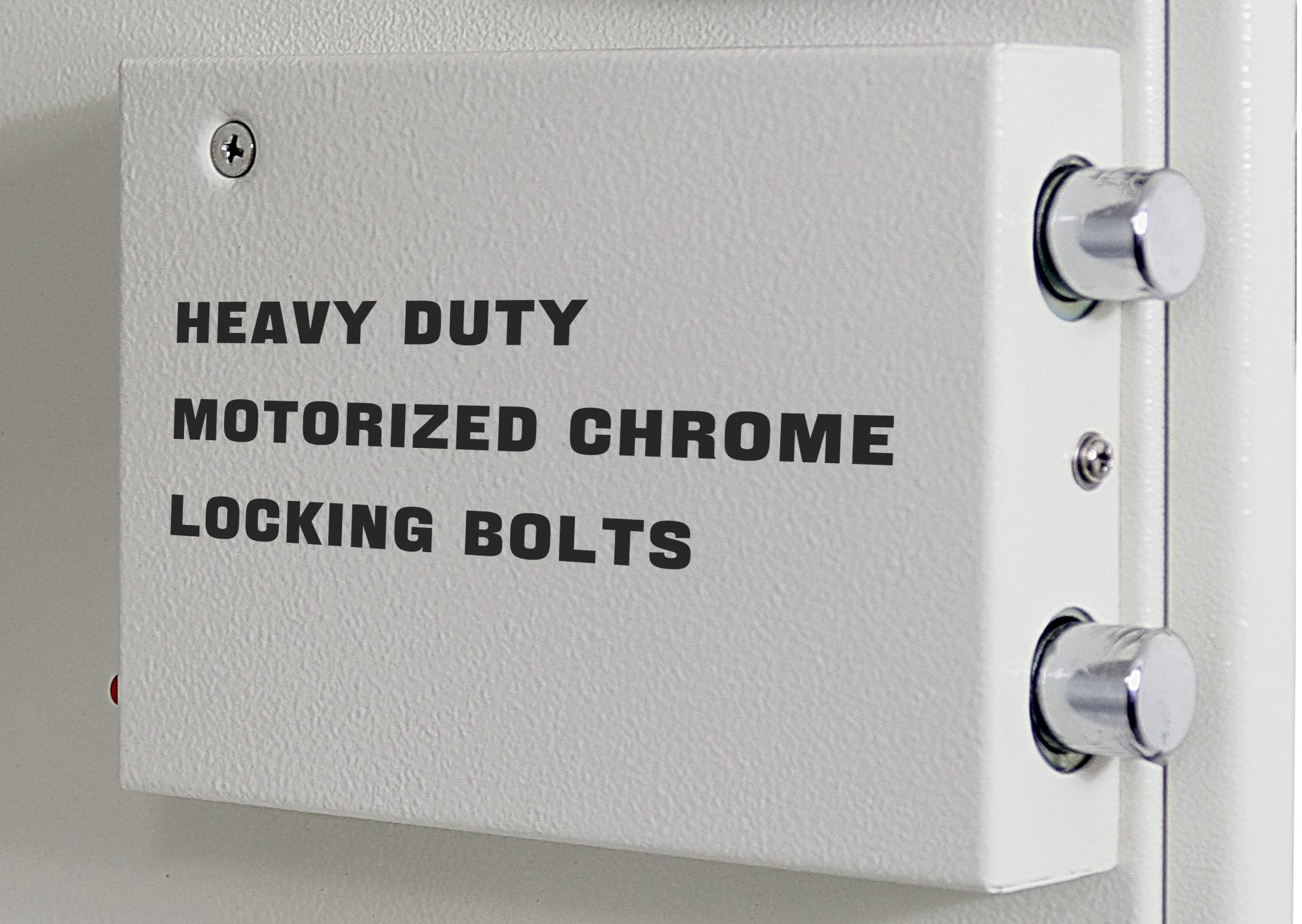 Protex Safe Co. Protex Safe Electronic Keypad Wall Safe (PWS-1814E), Burglary Resistant wall safe, digital electronic locking system, velvet interior, automatic door opening, 2 Removable shelves