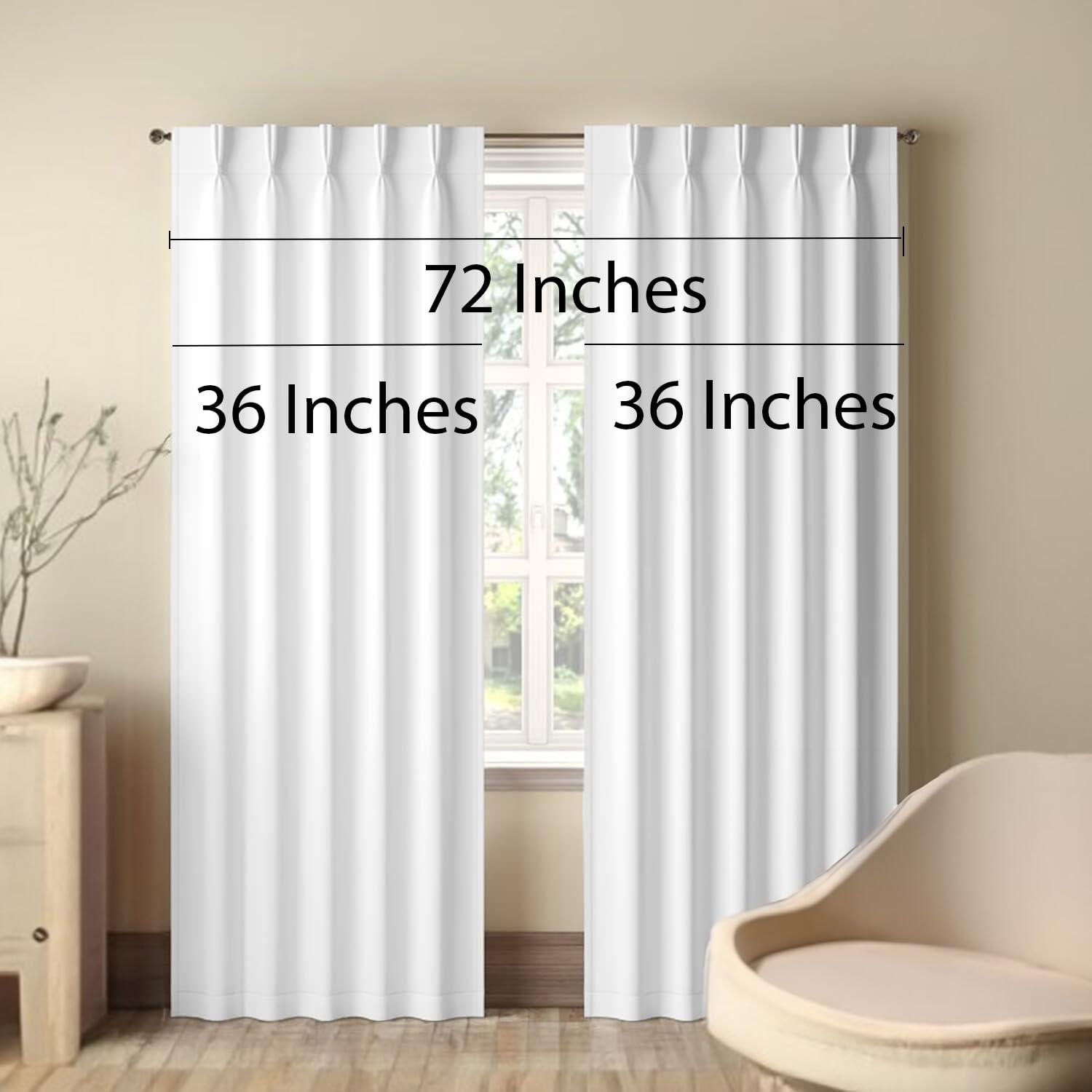 Homi Drapes Homi Drapes Double Pinch Pleated Blackout Curtains Thermal Insulated Room Darkening Drapes for Bedroom/Livingroom Along with 2 Panels Combined W(42"+42"),Tiebacks,Hooks (Red, 84"x95")