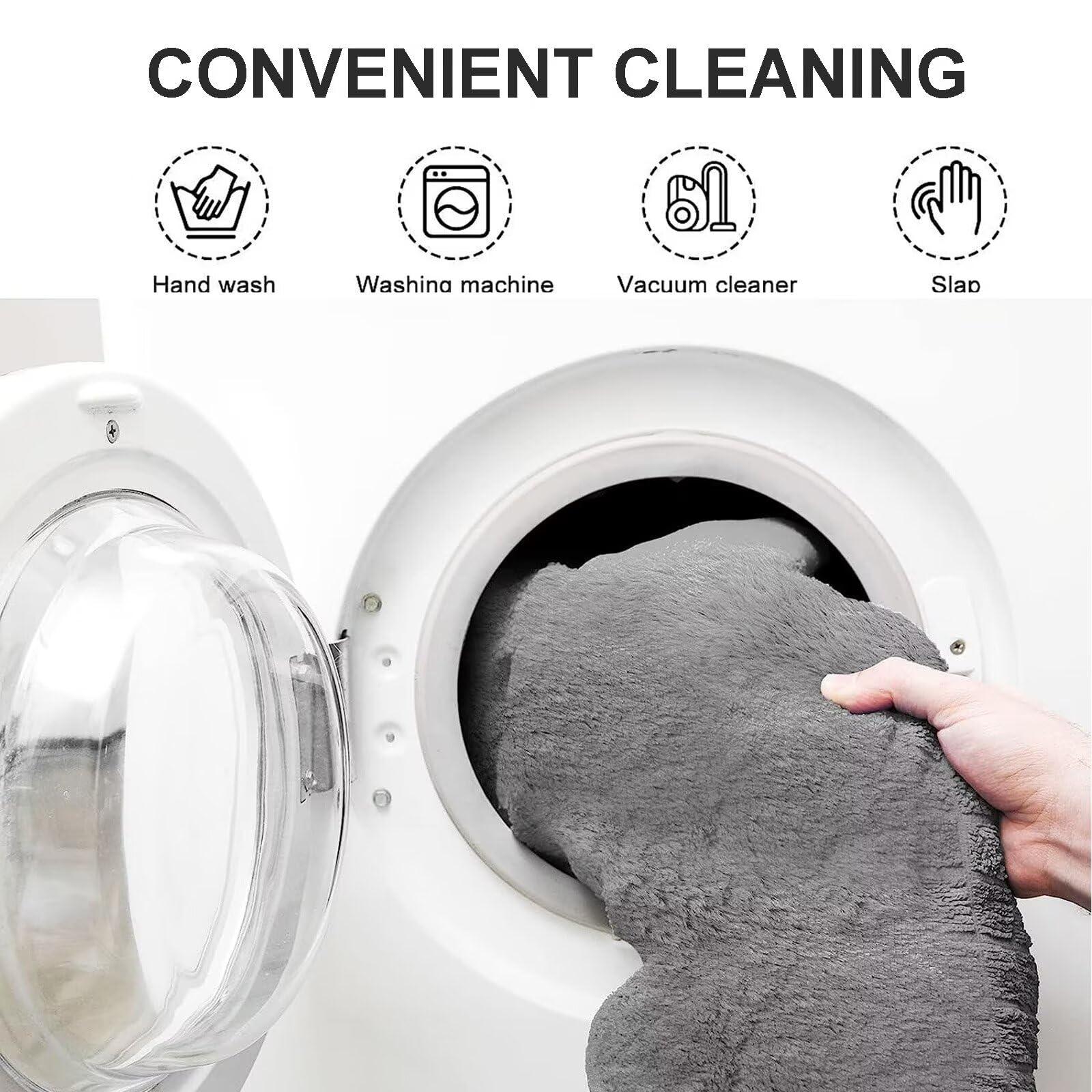 FIEATES FIEATES Bean Bag Chair for Adults Kids No Filling Comfy Giant Living Room Chairs Gaint Bean Bag for Stuffed Animal Storage, 6FT, Grey