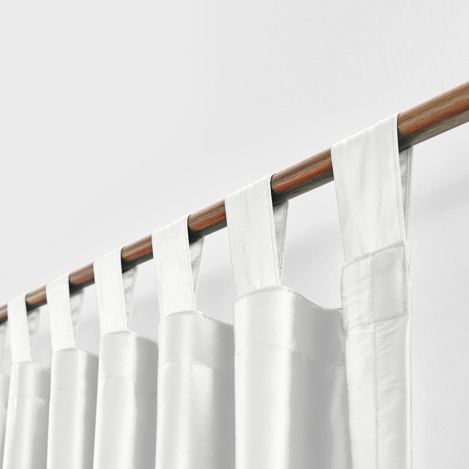 Mamu Thread Collection Mamu Thread Collection Tab Top Solid Curtain, Living Room, Window Treatments Draperies for Bedroom Polyester Blend (Blood Red, 60 Inch Wide by 45 Inch Long- 1 Panel)