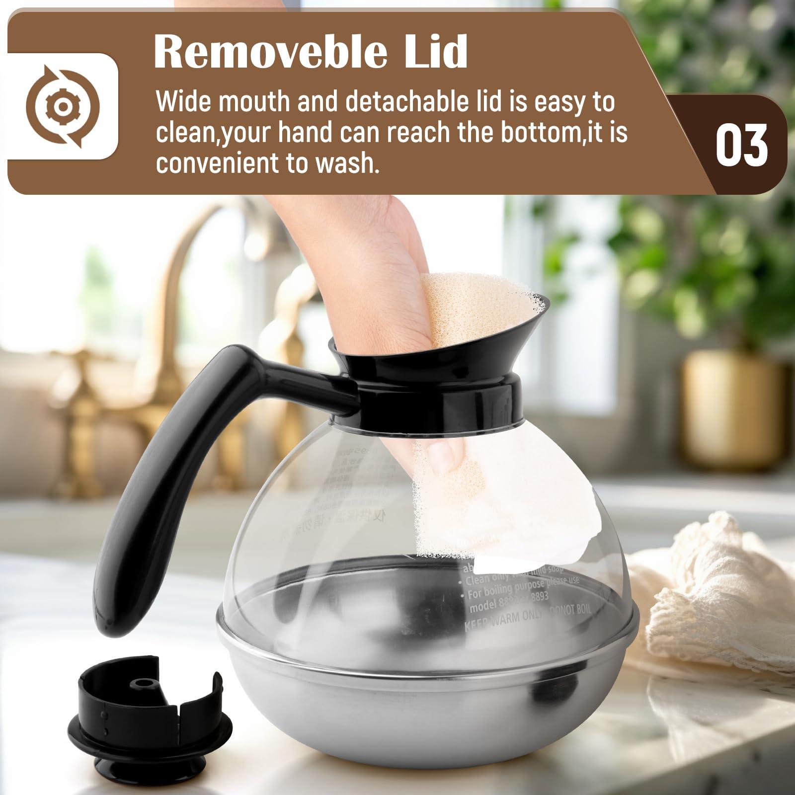 Gazechimp Coffee Decanter Pot Replacement Carafe,Coffee Carafe Coffee Kettle for Restaurant