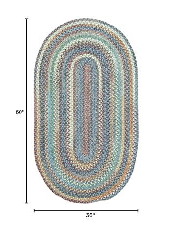 Capel Capel American Heritage Legacy Blue 3'0"X5'0" Oval Braided Rug