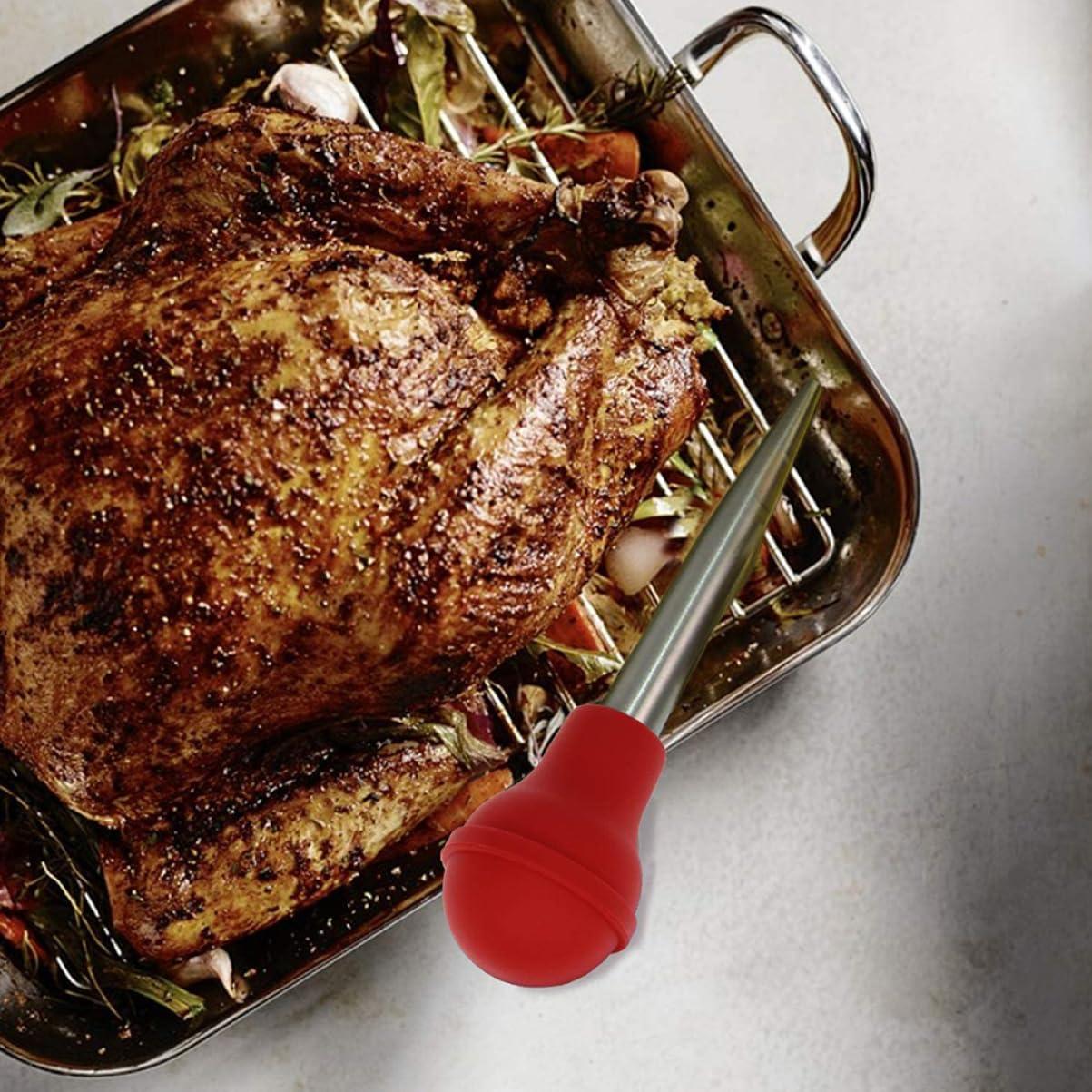 PRETYZOOM PRETYZOOM 2 Sets Turkey Needle Set Injector Injection Mallet Pounder Mixer Turkeys Chomps Turkey Kitchen Tool Marinade Injecting Tool Kitchen Gadget Oil Suction Pump