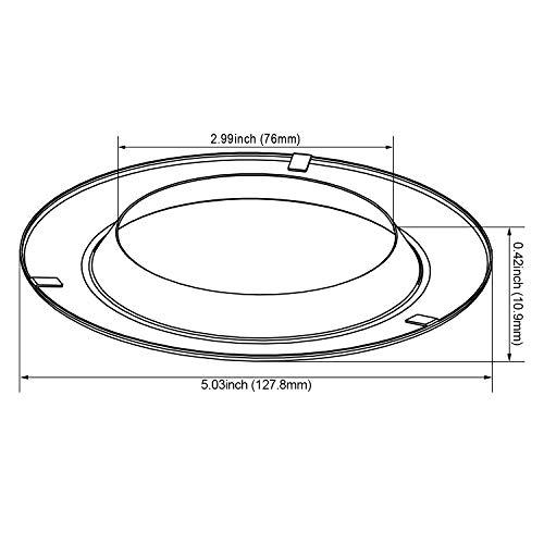 TORCHSTAR TORCHSTAR 4 Inch Interchangeable Trim Ring, Round, Satin Nickel, Pack of 4