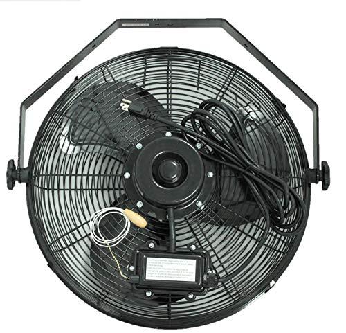 VES VES Moisture Resistant Outdoor Wall / Ceiling Mount Shop Fan/Industrial Basket Fan for Cooling and Ventilation (18 inch, Black)