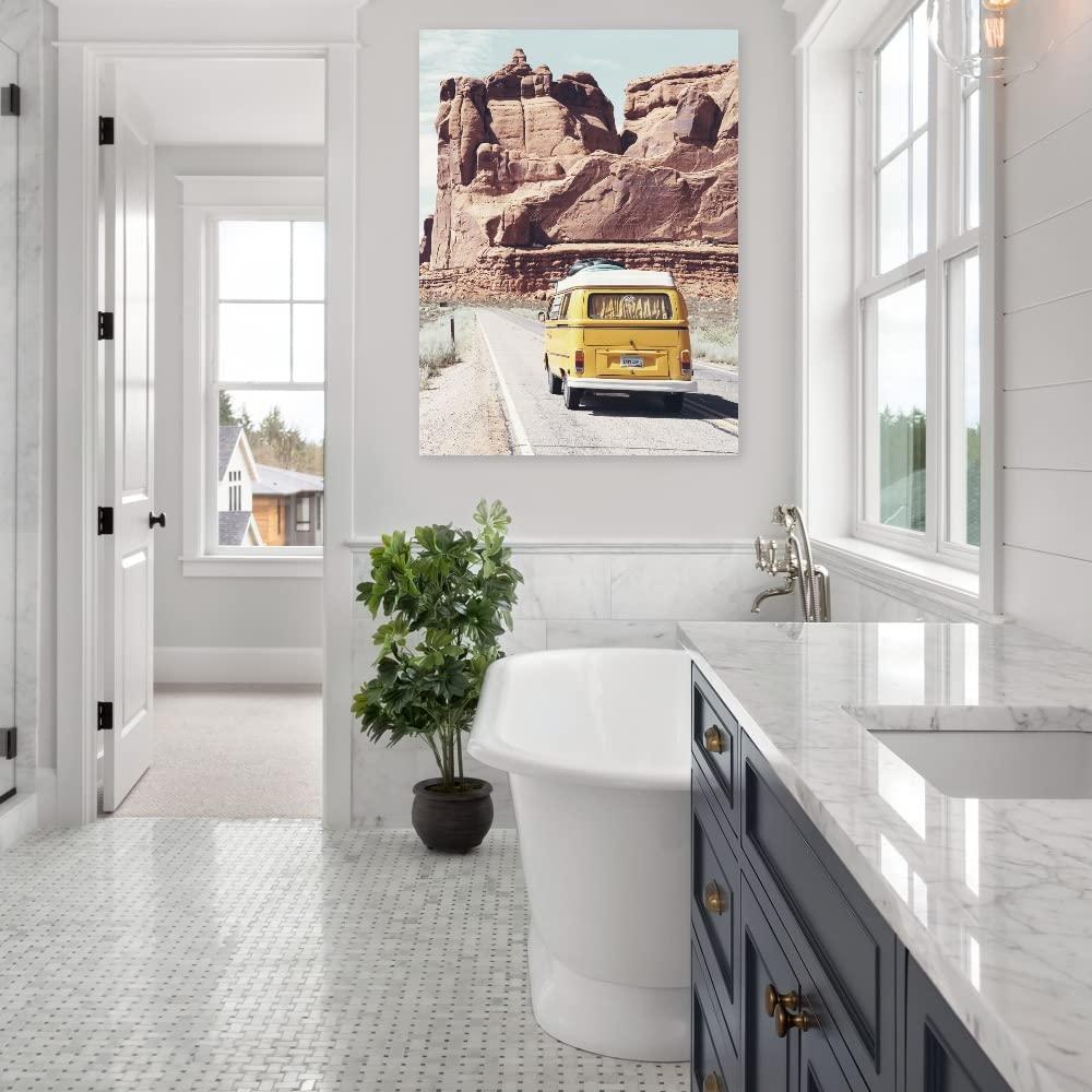 ANDY STAR ANDY STAR Brushed Nickel Oval Wall Mirror, 20x28, Modern Bathroom Mirror, Sturdy Stainless Steel Frame, Clear Reflection, Anti-Corrosion Backboard