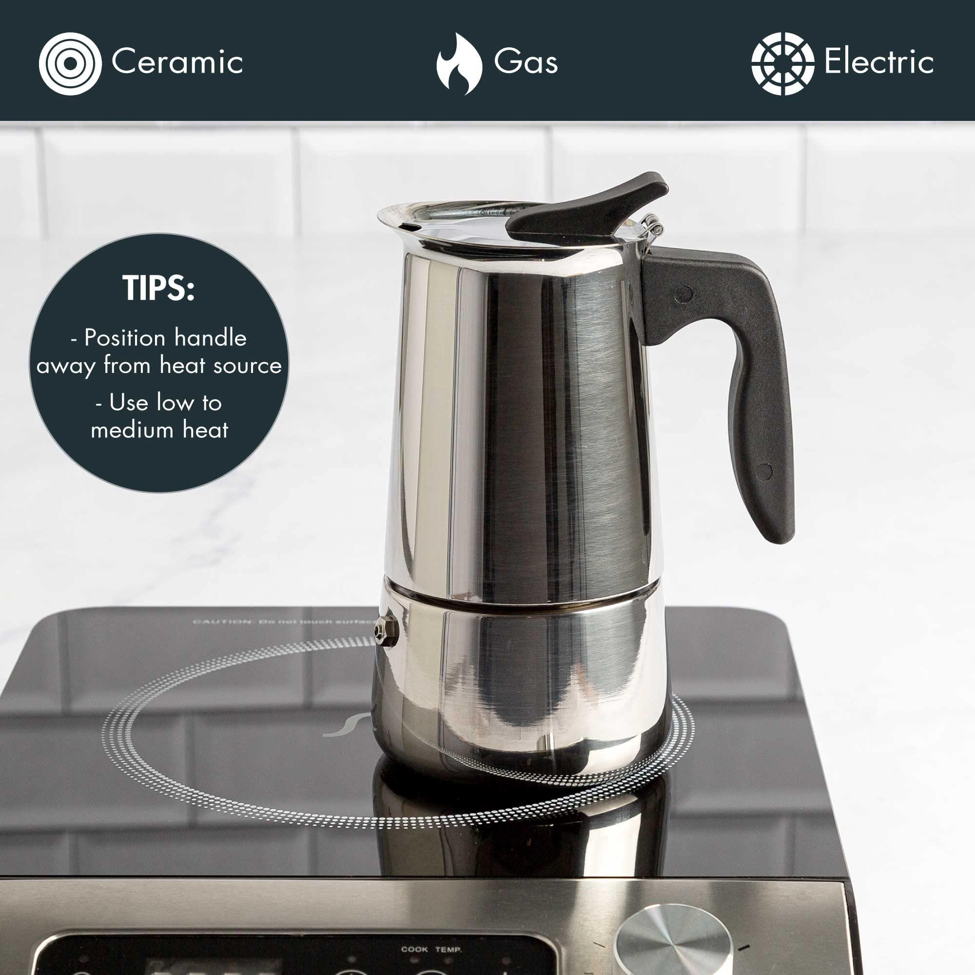 Primula Primula Premium Stainless Steel Stovetop Espresso and Coffee Maker, 6-Cup