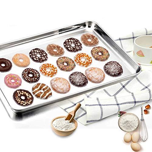 TeamFar TeamFar Baking Sheet, Stainless Steel Baking Pan Cookie Sheet, Healthy & Non Toxic, Rust Free & Less Stick, Easy Clean & Dishwasher Safe