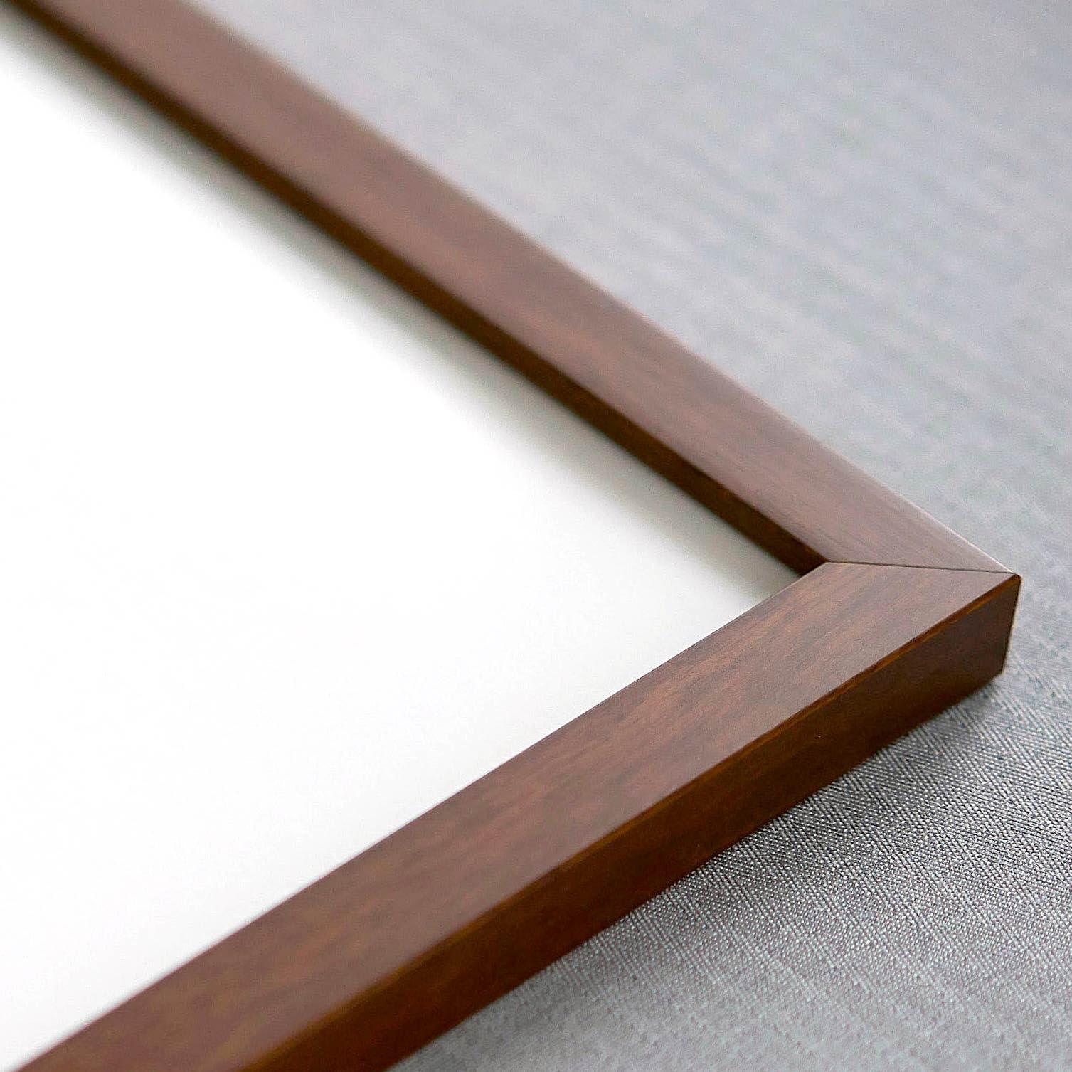 CountryArtHouse CountryArtHouse 9x47 Frame Brown Mahogany Picture Frame - Solid Wood Frame Kit includes UV Acrylic Plexiglass, Acid Free Foam Backing Board and Hanging Hardware