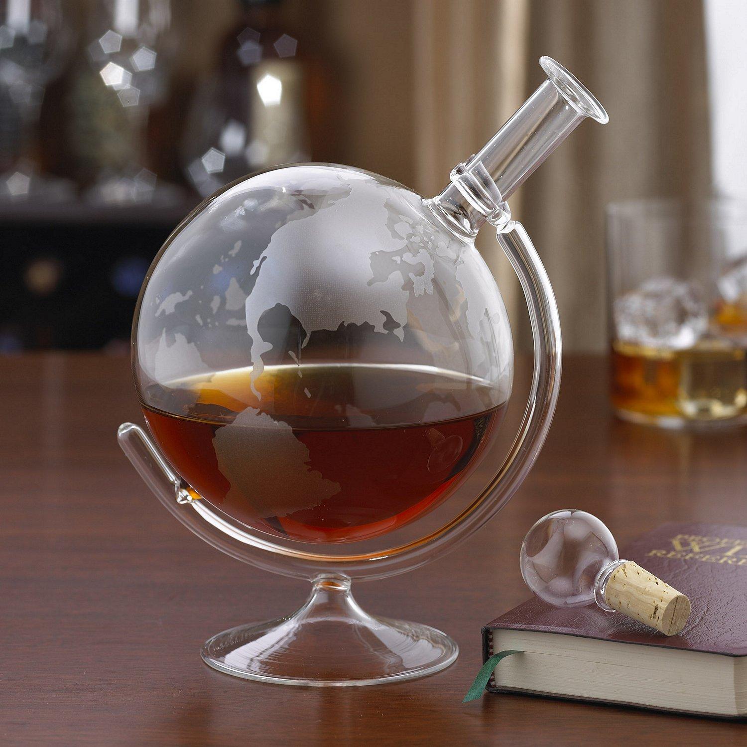 Wine Enthusiast Wine Enthusiast Etched Globe Spirits Decanter