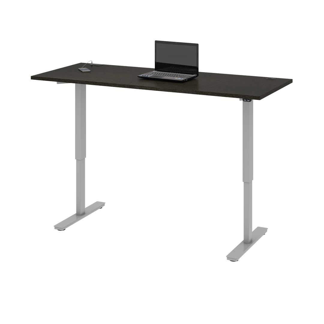 Bestar Bestar Upstand Standing Desk, Ergonomic Electric Table for Home Office, 72W x 30D, Deep Grey