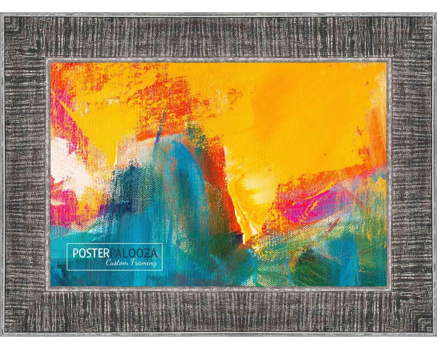 Poster Palooza Poster Palooza 13x11 Distressed/Aged Black Complete Wood Picture Frame with UV Acrylic Plexiglass, Foam Board Backing & Hardware Included