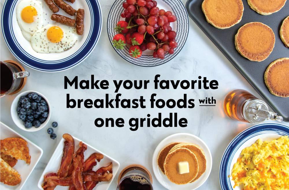 Nordic Ware Nordic Ware Two Burner Griddle, 10.3 x 17.4 inches, Non-Stick