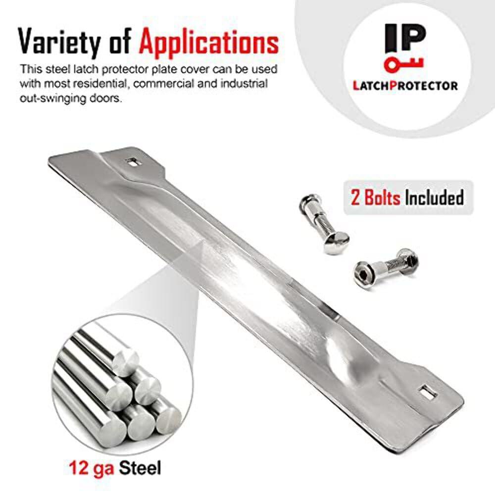 AMIAEDU (3\" x 11\") Latch Protector Full Cut Out Latch Guard zinc LP215