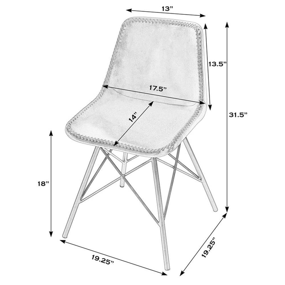 Butler Specialty Company Butler Specialty Inland Leather Side Chair in White