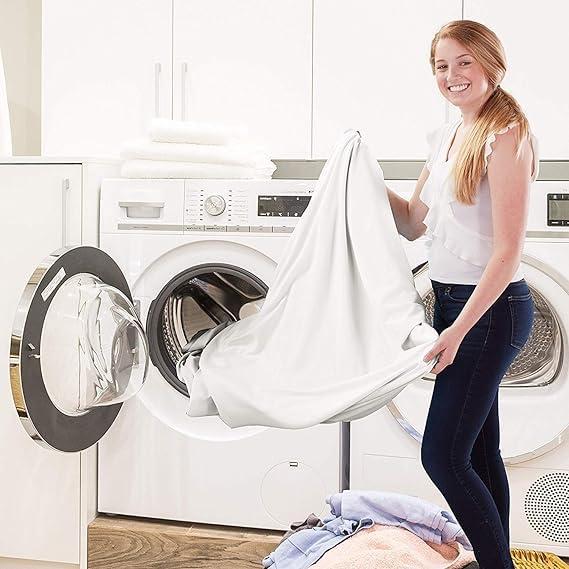 Splitsvilla 100% Cotton Split King Size Bed sheet set 800 TC Soft Sheets Set 5 Piece Bed Sheet Set Good Fit Deep Pockets 21\'\' Fitted Sheet Long-Staple Cotton Sheets, Sateen Weave (5 PCs Split King, Navy Blue)