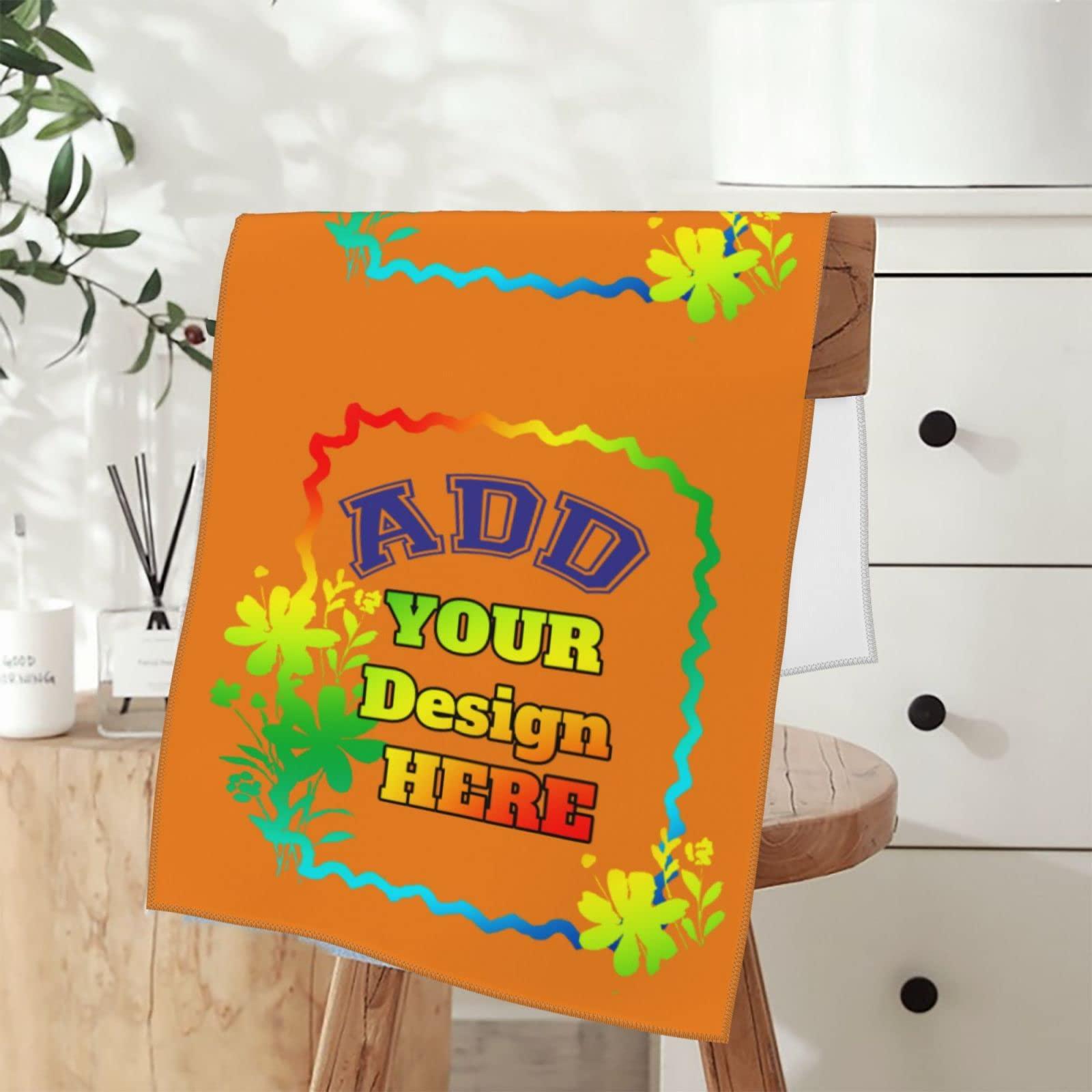 Generic Towels Customized Towels Add Pictures/Text/Logo to Customize Your own Personalized Beach Towels 12x27.5in