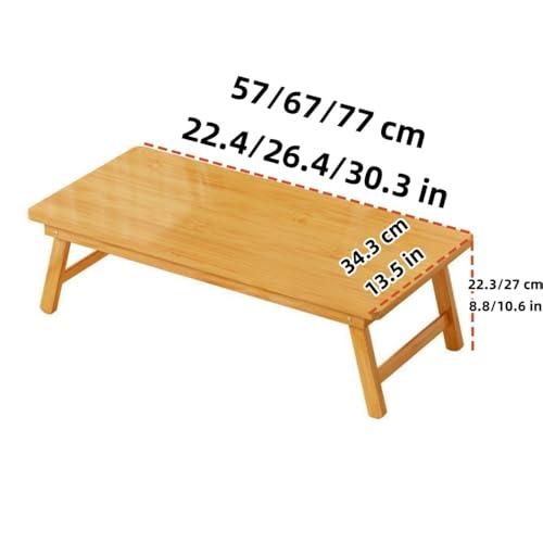 Hveqohls Hveqohls Large Size Coffee Table, Side Table with Foldable Design, Laptop Desk Suitable for Bedroom, Living Room, Office and Bay Window(Yellow,26.4 * 13.5 * 10.6in)