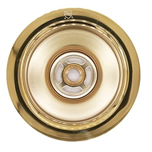Westbrass Westbrass D213-01 3-1/2" Wing Nut Twist Style Large Kitchen Sink Basket Strainer, Single, Polished Brass
