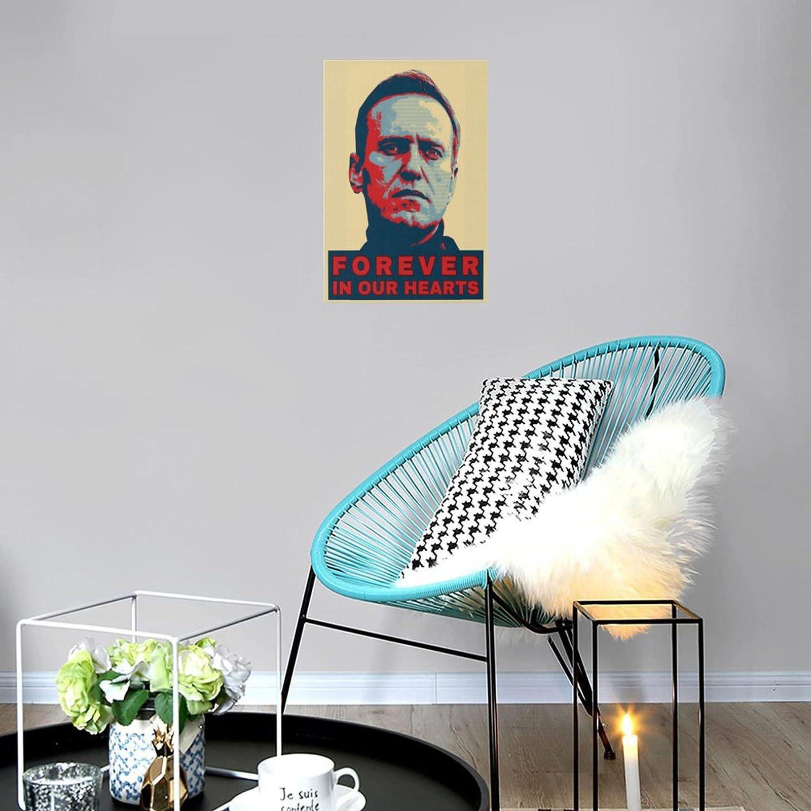 XIAOBO Alexei Navalny Politician Art Poster Celebrity Quote Art Poster Room Aesthetic Poster (4) Canvas Poster Wall Art Decor Print Picture Paintings for Living Room Bedroom Decoration Unframe-style 20x30inc