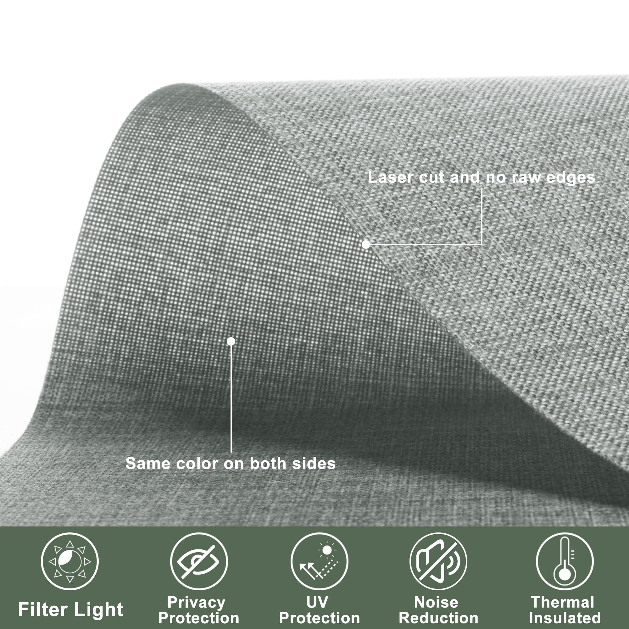 SEEUNANA SEEUNANA Light Filtering Roller Shades for Windows,Cordless Roller Blinds with Cassette Valance,Linen Roller Window Shades,Thermal Insulation Window Shades for Home Door Office. Grey. 81" W x 84" H