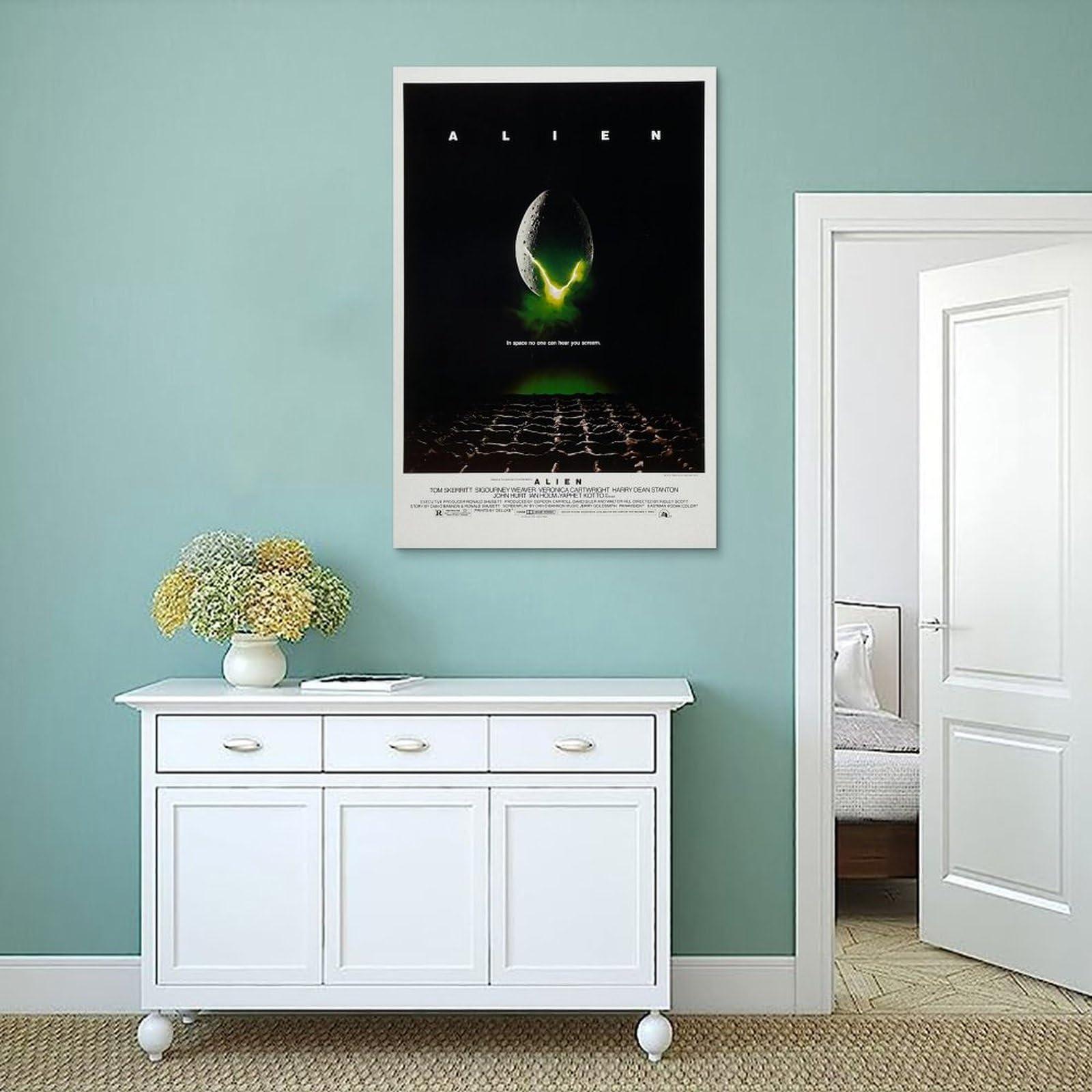 stonek stonek Alien Movie Poster for Room Aesthetic Canvas Wall Art Bedroom Decor 12x18inch(30x45cm), Unframe-style-9