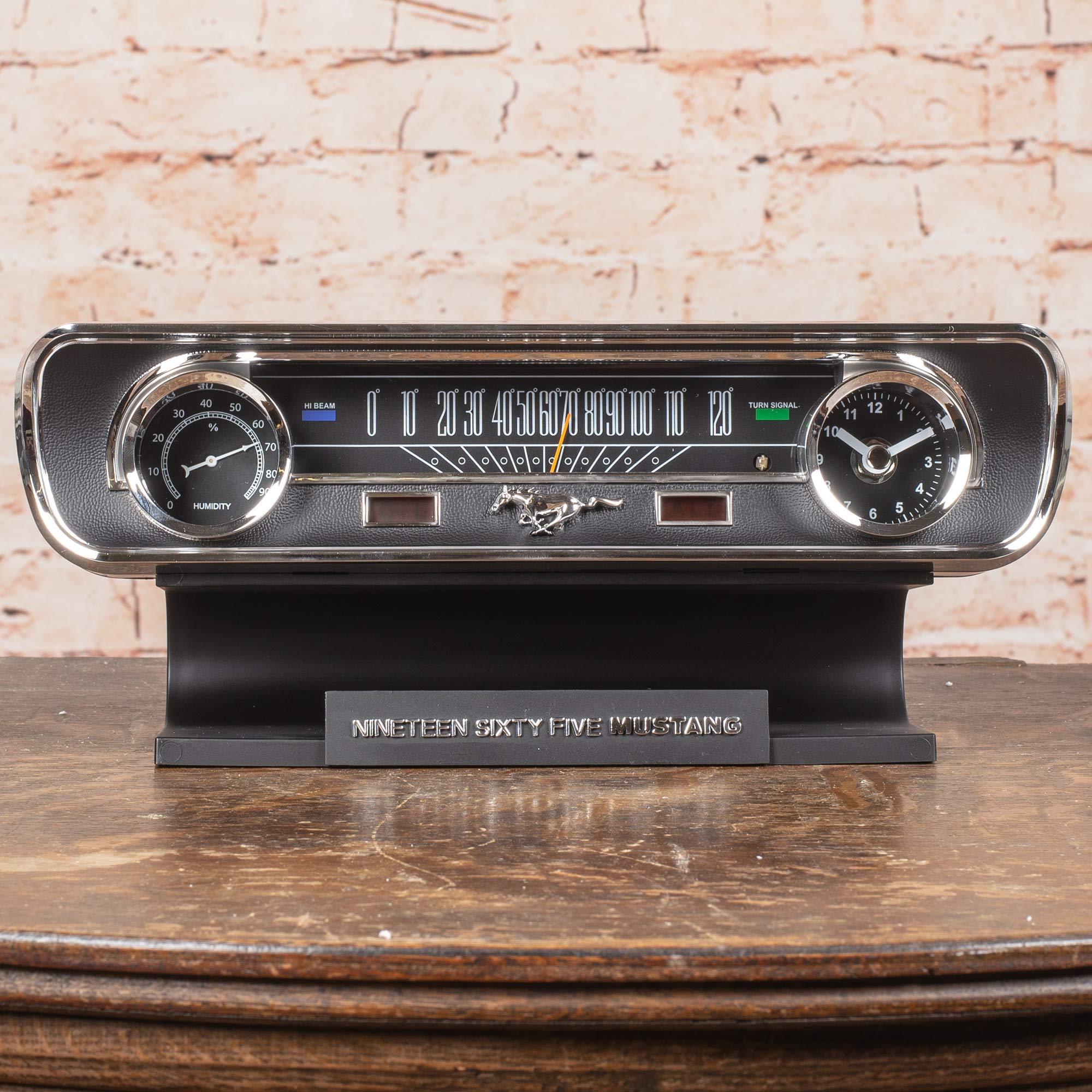 Mark Feldstein & Associates Mark Feldstein & Associates Ford 1965 Mustang Vintage Dashboard Tabletop Desk Thermometer Sound Clock