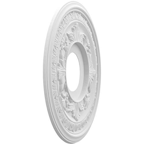 Ekena Millwork Ekena Millwork CMP13BA Baltimore Thermoformed PVC Ceiling Medallion (Fits Canopies up to 5 1/4\"), 13\"OD x 3 1/2\"ID x 3/4\"P