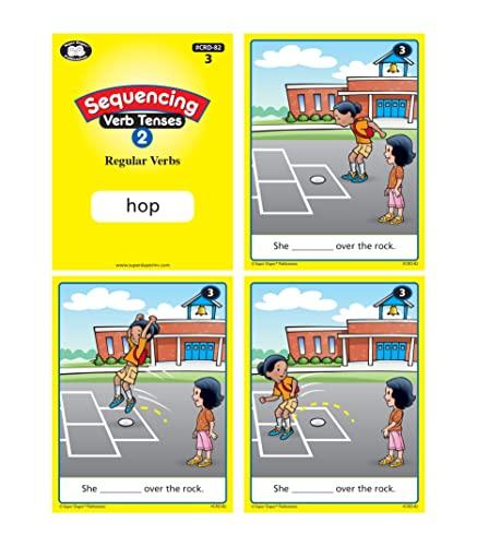 Super Duper Publications Super Duper Publications | Sequencing Regular and Irregular Verb Tenses Set 2 Fun Deck | Communication and Early Reader Skills Flash Cards | Educational Learning Materials for Children