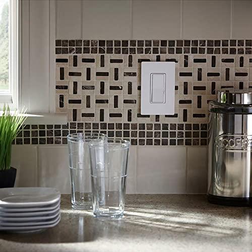 Lutron Lutron Diva LED+ Dimmer for Dimmable LED, Halogen and Incandescent Bulbs with Wallplate | Single-Pole or 3-Way | DVWCL-153PH-WH | White