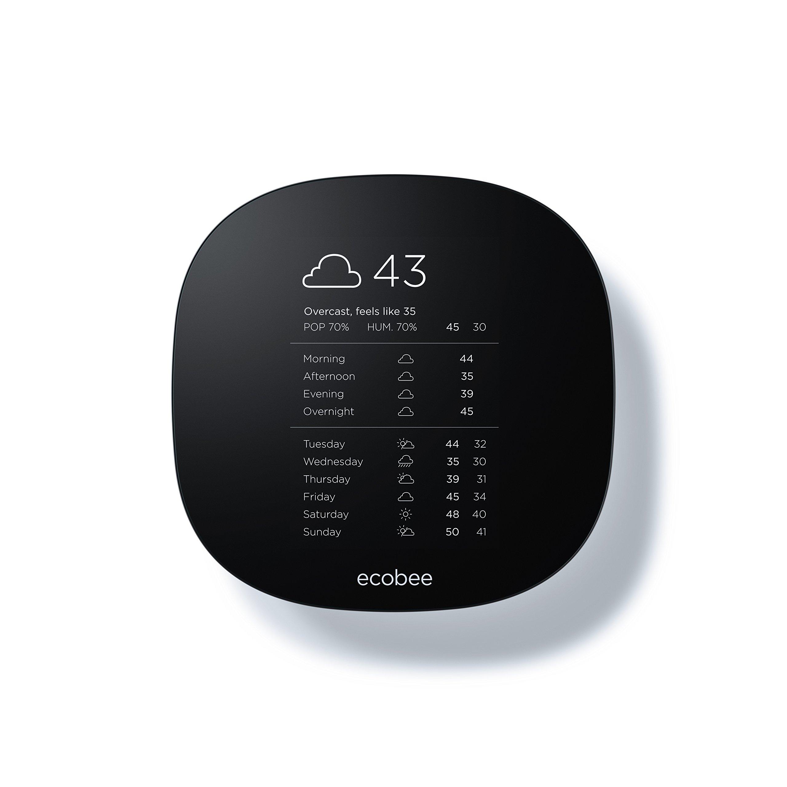ecobee ecobee EB-STATe3L-01 3 Lite Thermostat, Wi-Fi, Works with Amazon Alexa