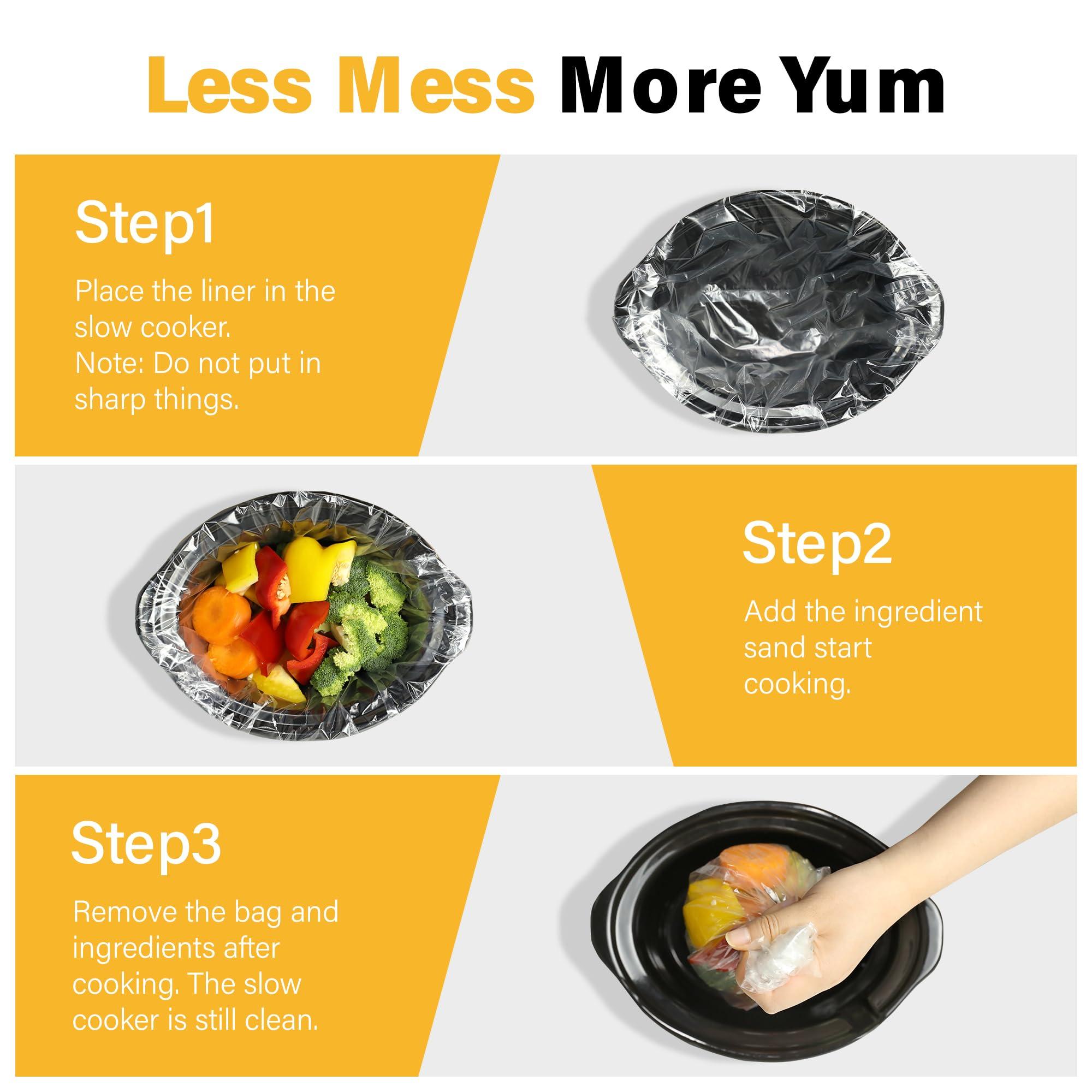 Sunvivi Sunvivi Slow Cooker Liners, Disposable Cooking Bags Large Size Pot Liners Fit 1QT to 4QT,Suitable for Oval & Round Pot 10 Count