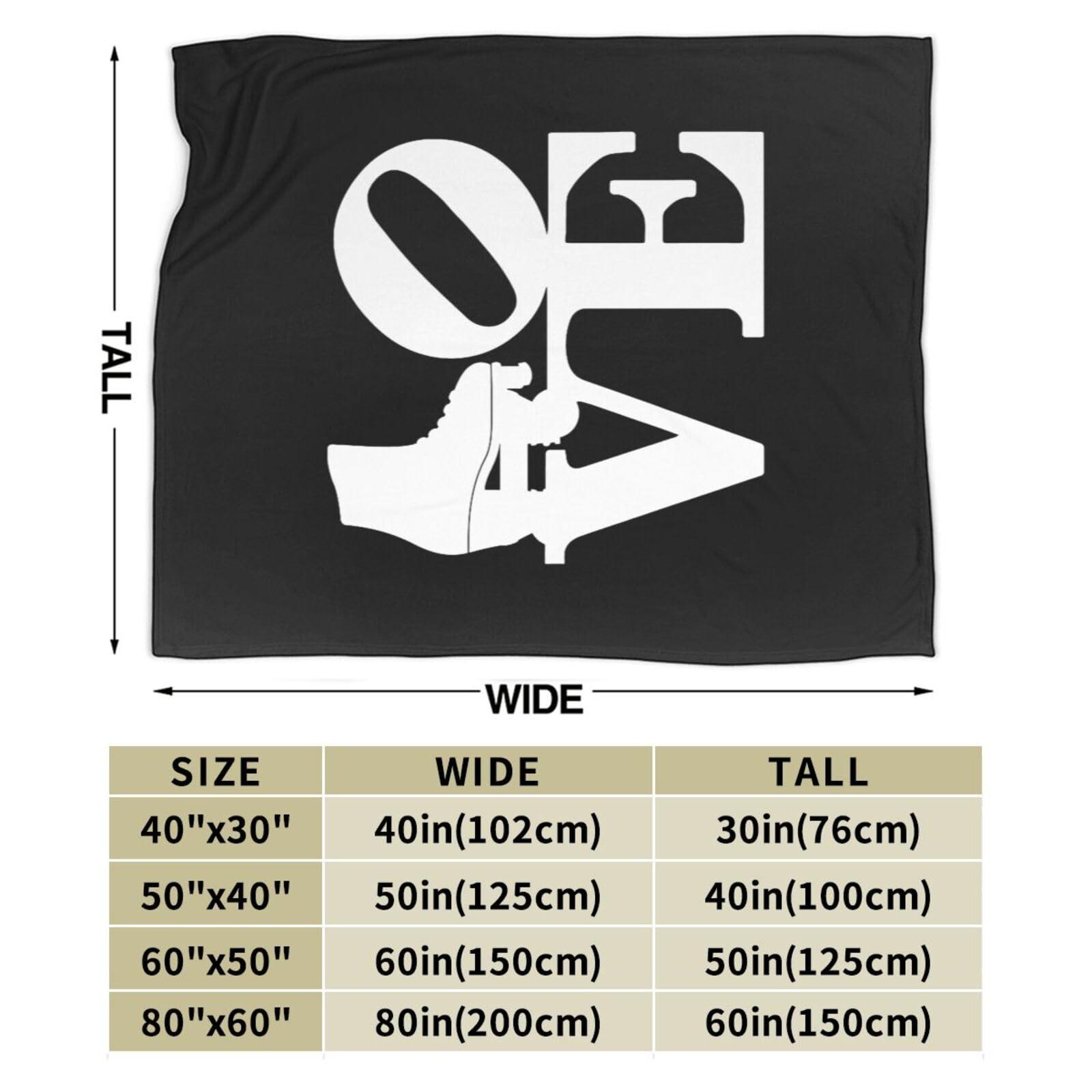 BERULL Love Roller Skate Black Super Soft Fleece Blanket Sofa Flannel Blanket Bedding for Living Room