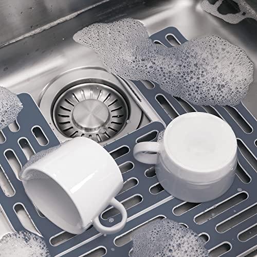 Joseph Joseph Joseph Joseph SinkSaver Adjustable Sink Protector Mat, Non-Slip, Gray
