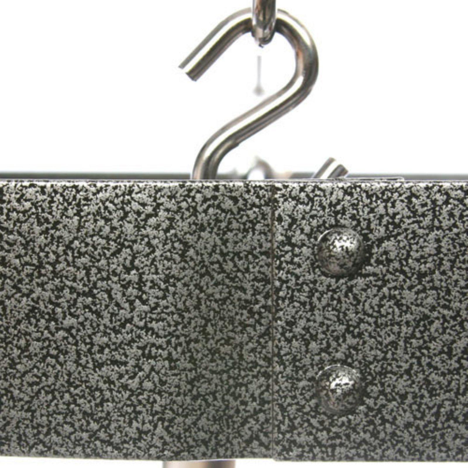 Rogar Rogar Hammered Steel Oval Pot Rack with Chrome Accessories 40-in.