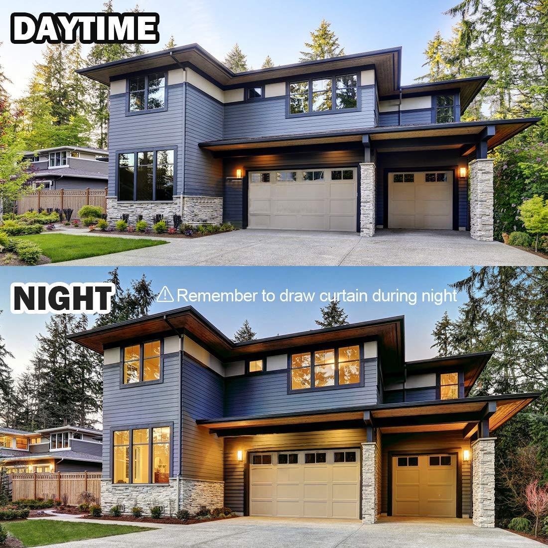 WPCTEV WPCTEV Window Film One Way Mirror Film Daytime Privacy Static Non-Adhesive Decorative Heat Control Anti UV Window Tint for Home and Office Silver 6 Mil 41.3 Inch x 8.2 Feet