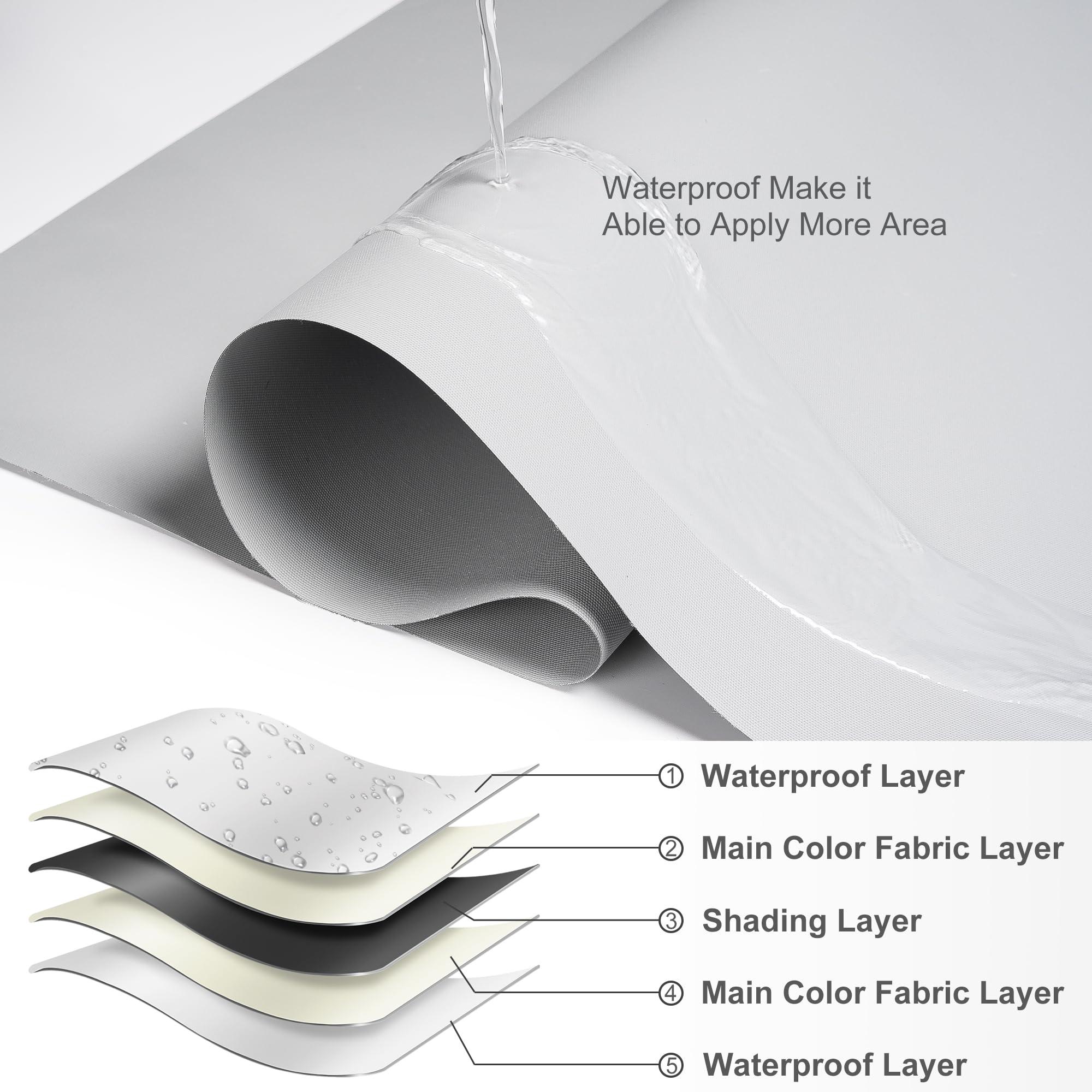 Boolegon Boolegon Blackout Roller Shades for Window, Custom Roller Blinds UV Protection Thermal Insulated Pull Down Room Darkening Shades for Home Office Bedroom Kitchen, Easy Install, Black,76" W x 36" H